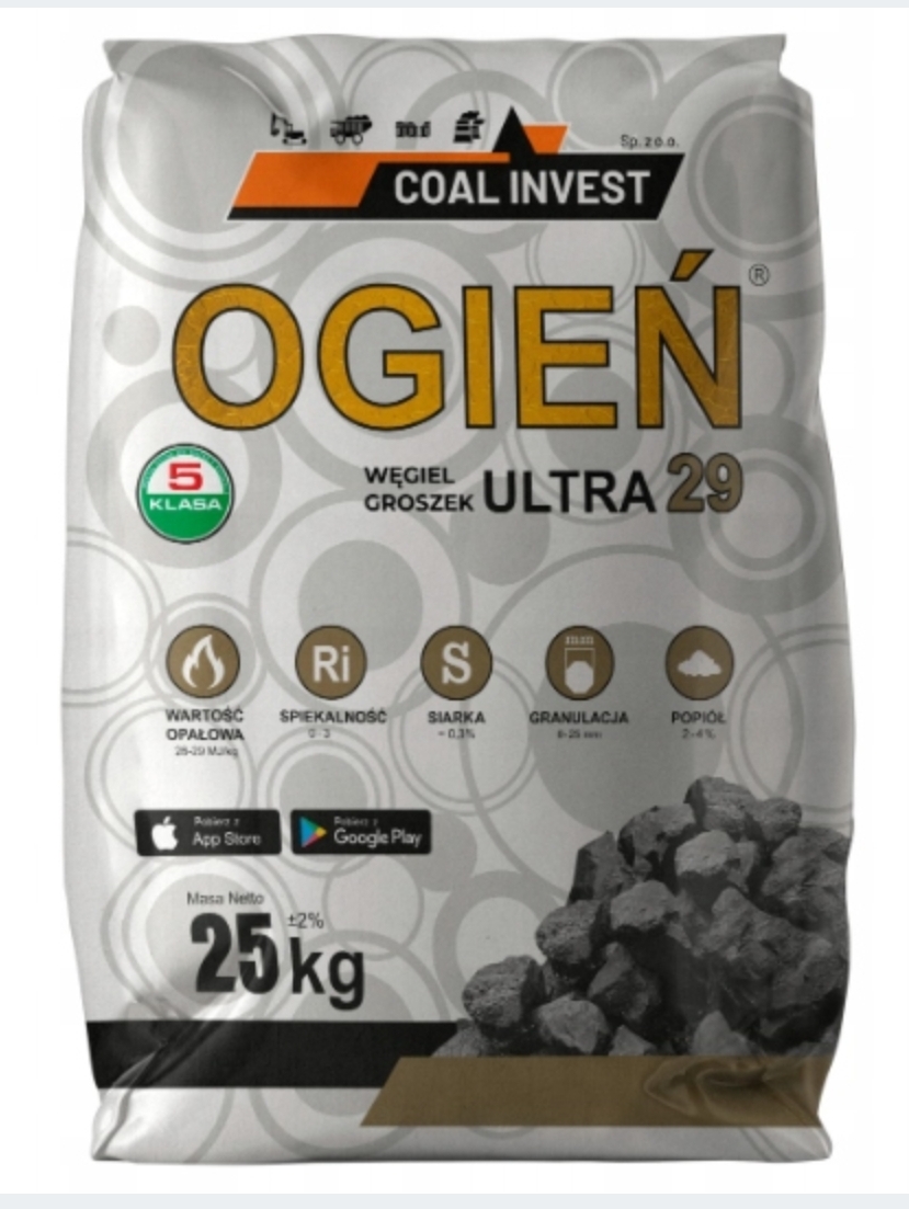 Węgiel Groszek OGIEŃ ULTRA 29