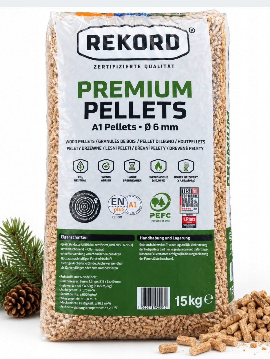 Pellet Drzewny LIŚCIASTY ENplus A1 REKORD HOLZ